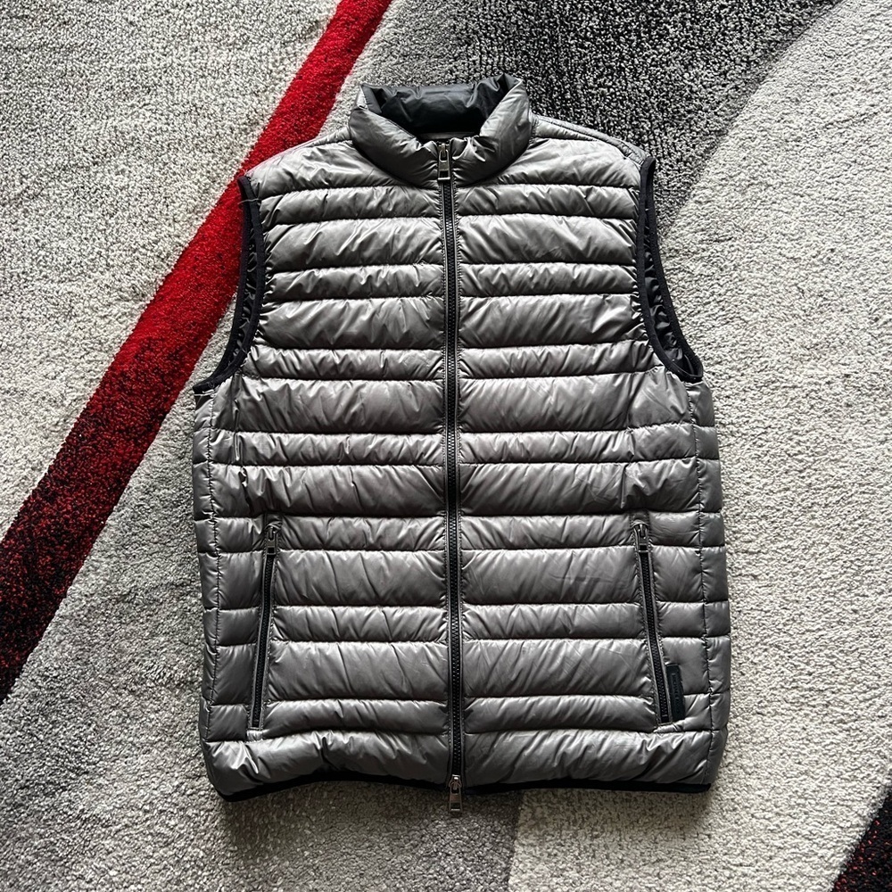 Michael Kors Space Gray Duck Down Puff Vest